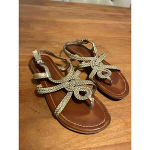 R2 Women's Size 7 Gold Rope Strapped Sandals